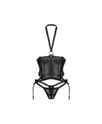 Alliane corset et string - Noirs